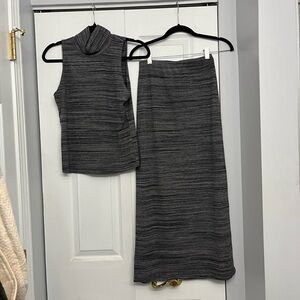 Reformation Gray 2-piece skirt set